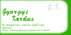 gyorgyi karkus business card